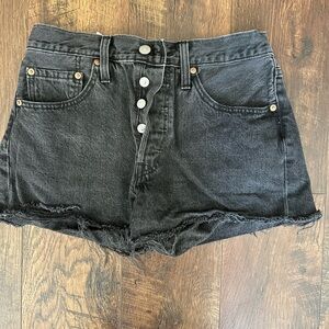 Levi’s 501 Black Denim Women's Shorts size 27